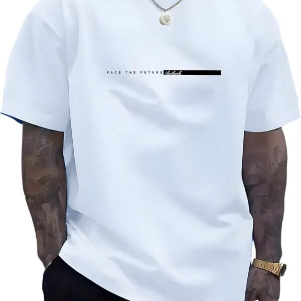 Men's Letter Print Graphic T-Shirt – Summer Short-Sleeve Tee