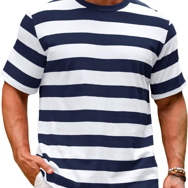 Men's Stylish Striped Casual Short-Sleeve T-Shirt
