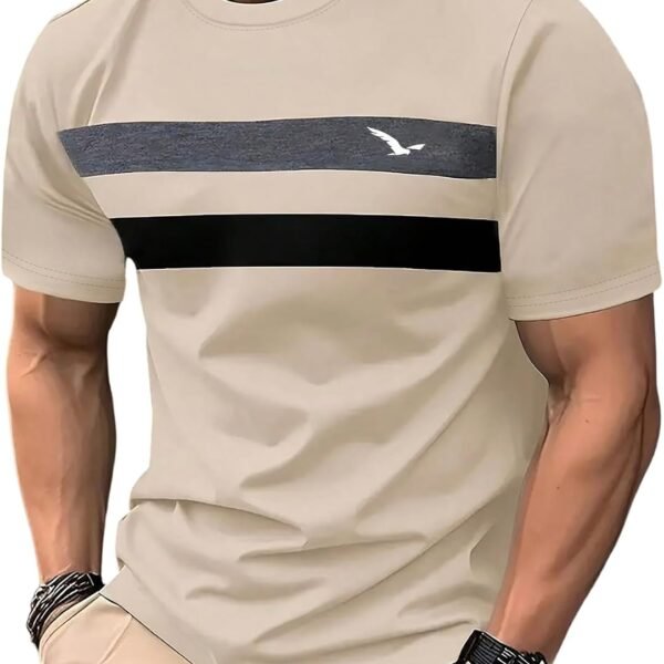 Men's Summer Casual Color-Block Short-Sleeve T-Shirt