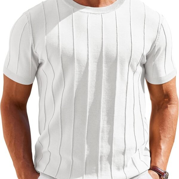 Men's Short-Sleeve Knit Top / Casual Pullover T-Shirt