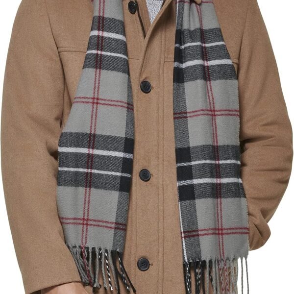 Men's Wool Blend Coat With Scarf (Regular and Big & Tall)